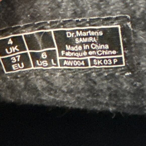 Dr Martens Shoes Womens Size 6 Black Leather Samira Lace Up Low Top Grunge - Picture 5 of 8